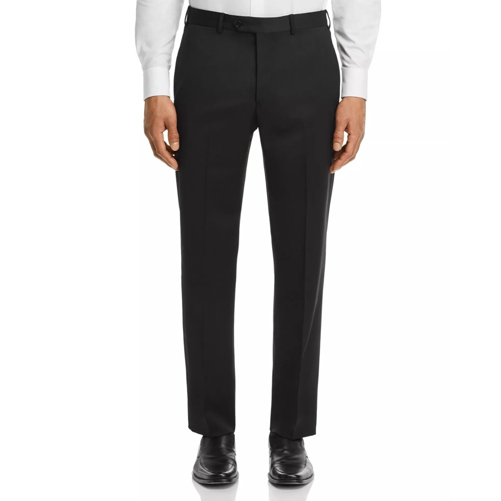 NEW $475 Emporio Armani‎ [ 52 US ] Wool Trouser Pants Black U1901